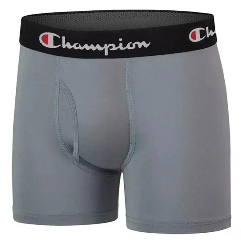 Champion Boys S 4-Pack Performance‎ Boxer Brief Size Small Gray/Black - New